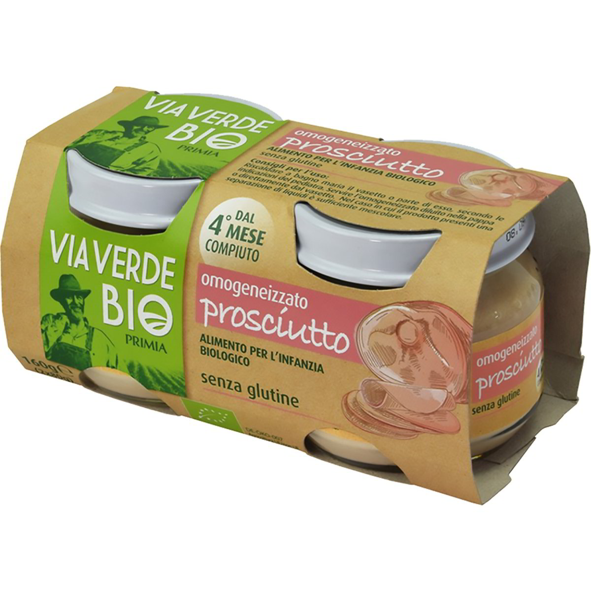 OMOGENEIZZATO PROSCIUTTO COTTO VIA VERDE BIO 80 g x 2 Tigros