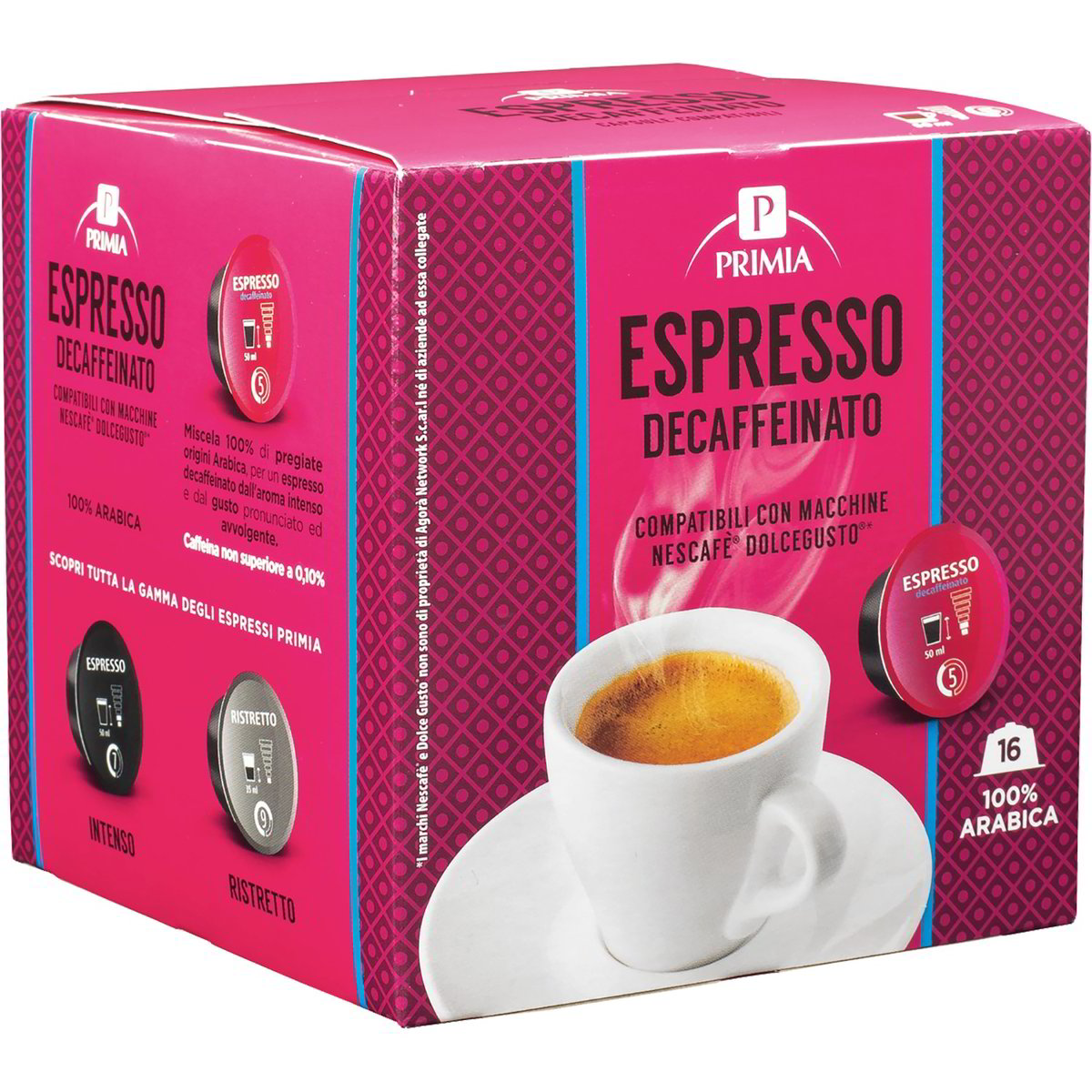 Espresso Decaffeinato Primia g 120, Compatibili Con Macchine