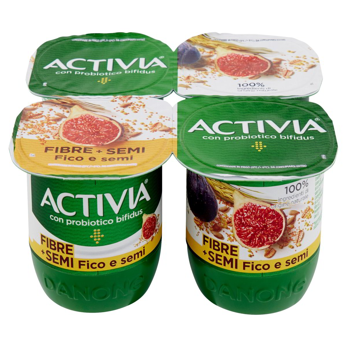 ACTIVIA FIBRE&SEMI FICO DANONE GR.125x4 Tigros