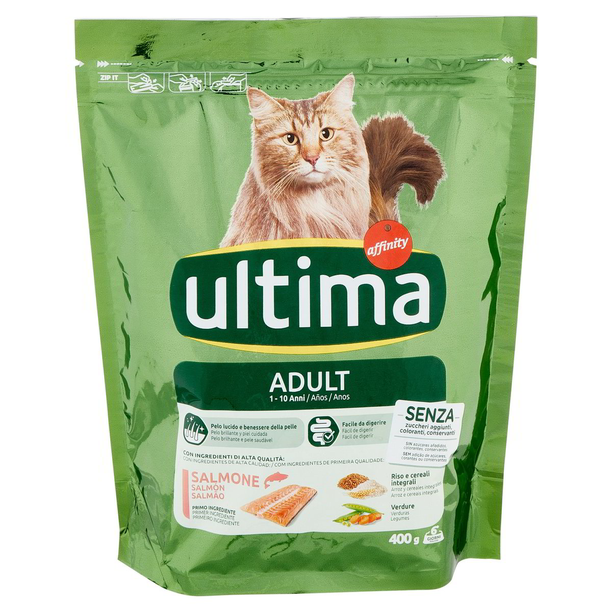 ALIMENTO SALMONE E RISO ULTIMA CAT GR.400 Tigros