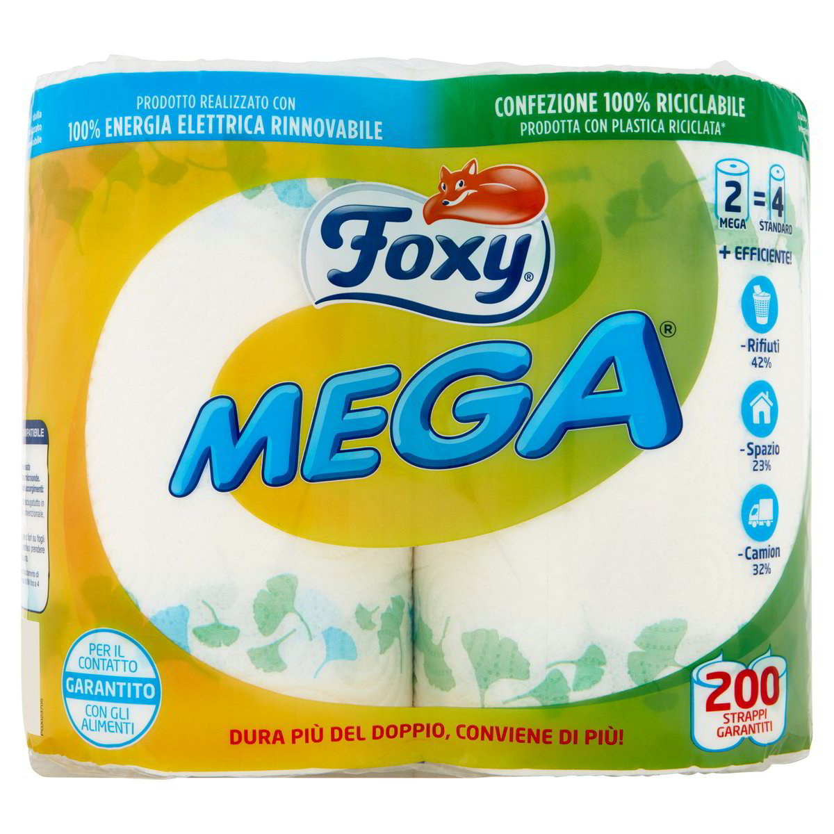 6 Coppie Rotoloni Asciugatutto Bobby Mega – Carta Cellulosa Bianca, 12 Rotoli Totali, Peso 1,7kg Per Confezione
