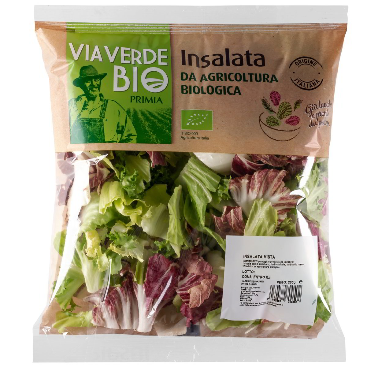 INSALATA MISTA VIA VERDE BIO 200 g - Tigros