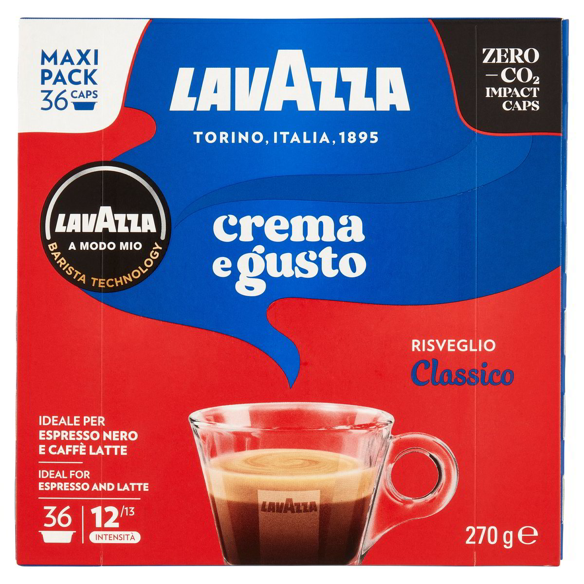 CREMA E GUSTO LAVAZZA A MODO MIO GR.270 36 CAPS Tigros