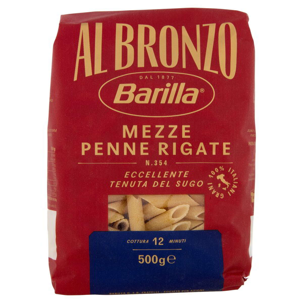 MEZZE PENNE RIGATE N.354 BARILLA AL BRONZO 500 g - Tigros