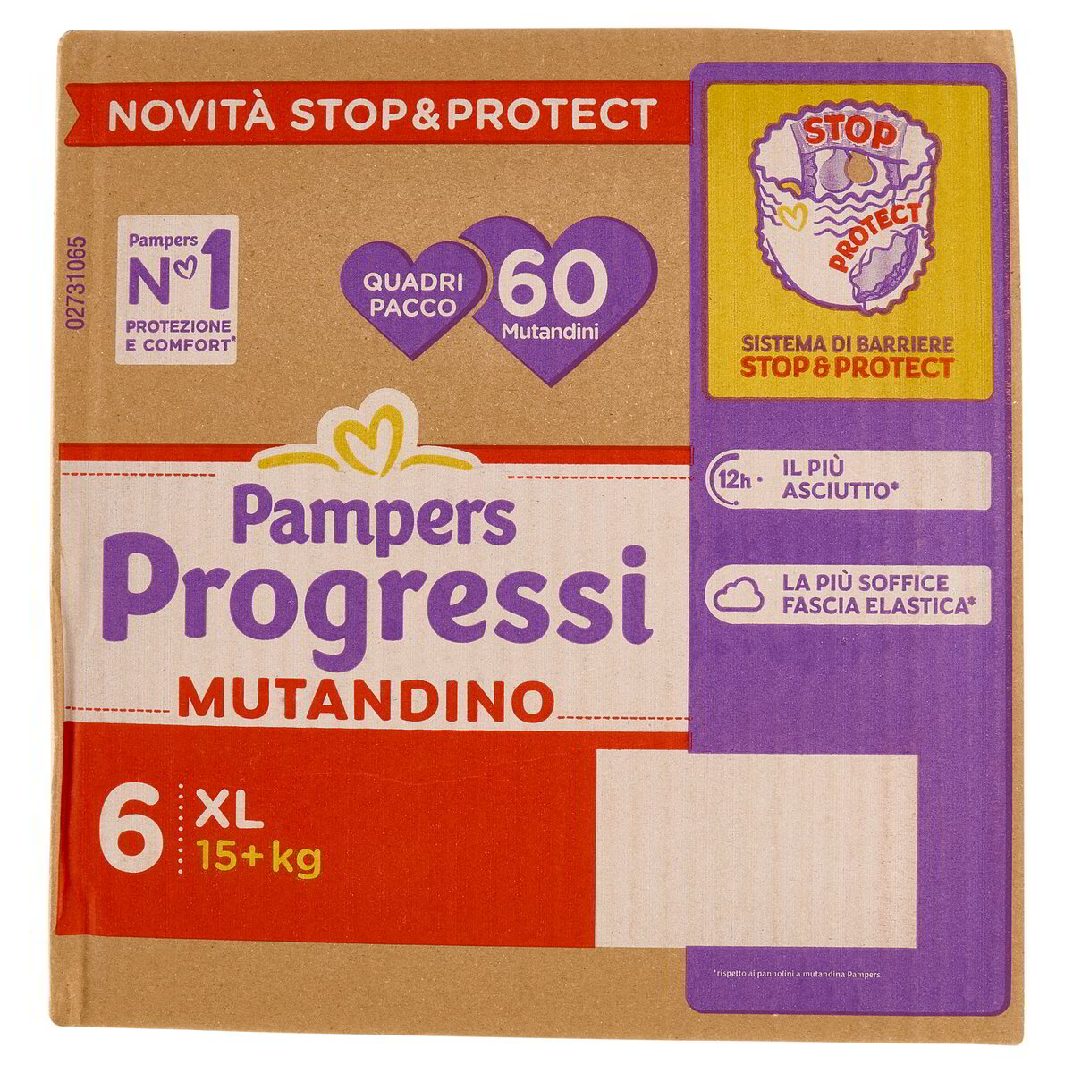 Pampers Progressi Mutandino XL Taglia 6 - 60 Pannolini, Per Bambini 15+ Kg, Cambio Facile, Protezione Ottima